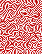 Bold Red Abstract Swirl Rug