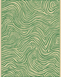 Emerald Swirl Topography Lines Rug