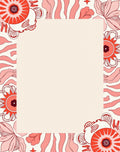 Groovy Coral Floral Swirl Bloom Rug
