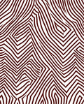 Deep Crimson Wavy Geometric Abstraction Rug
