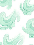 Soft Mint Wave Swirl Rug