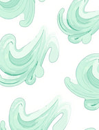 Soft Mint Wave Swirl Rug