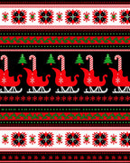 Red Green Sleigh Candy Cane Stripes Rug