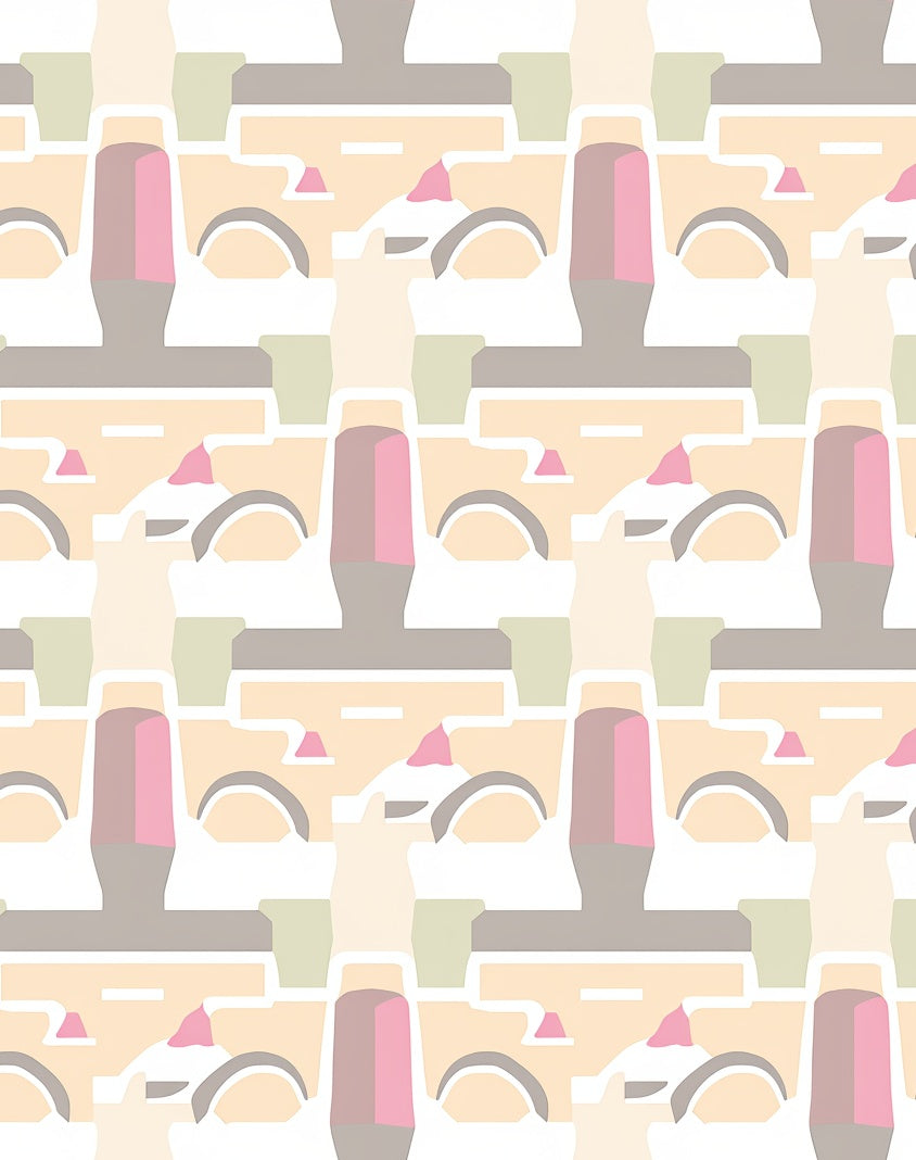 Soft Geometric Abstract Pastels Rug
