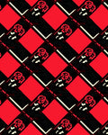Bold Crimson Jagged Diamond Rug