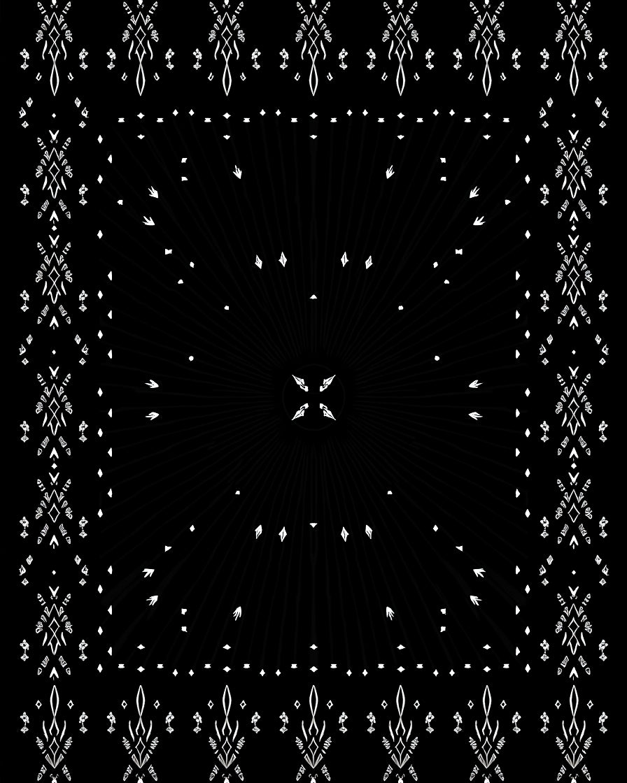Minimalist Black and White Geometric Frame Rug