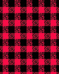 Crimson Black Buffalo Check Squares Rug