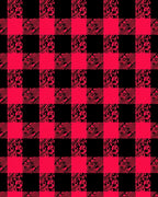 Crimson Black Buffalo Check Squares Rug