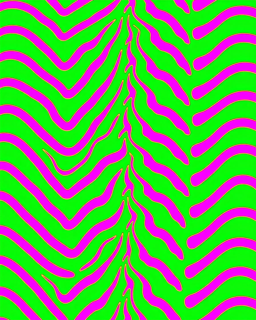 Vibrant Neon Zebra Stripes Rug