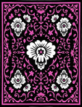 Bold Magenta Floral Damask Rug