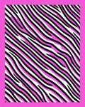 Fierce Pink Black Zebra Stripes Rug
