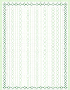 Emerald Green Vertical Ribbon Arrangement Rug