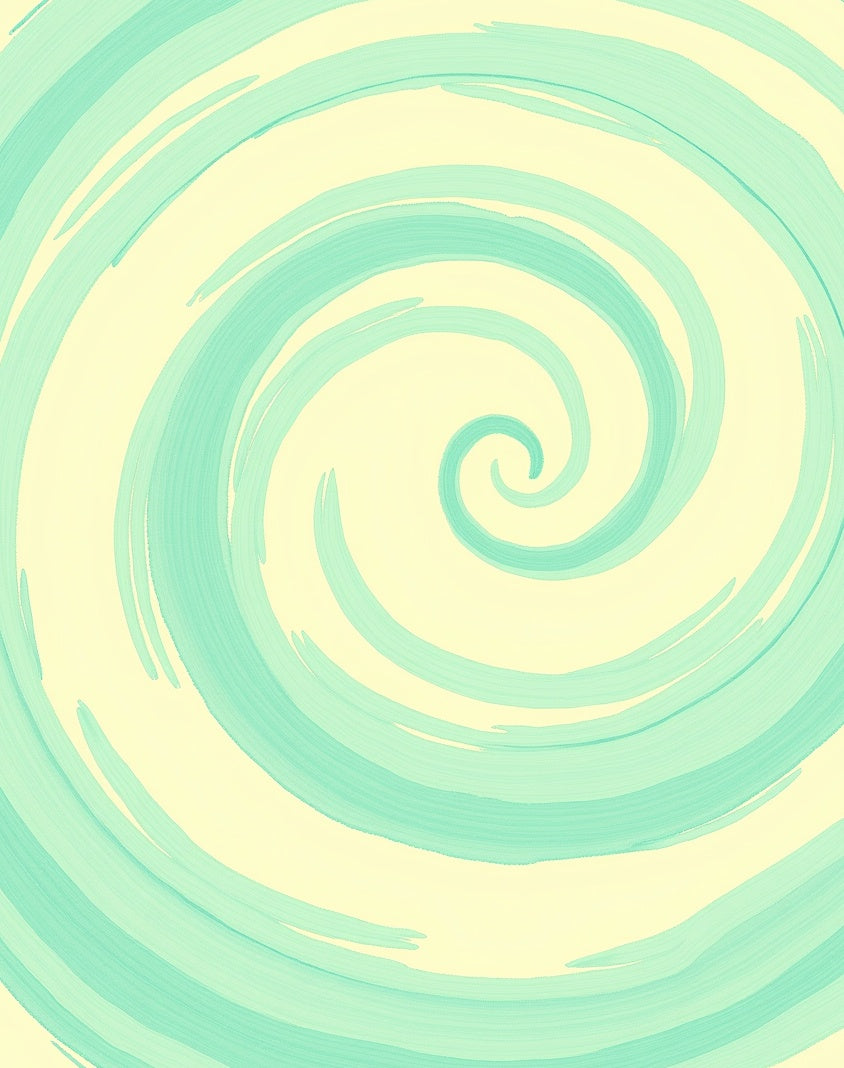 Aqua Swirl Abstract Brushstroke Rug