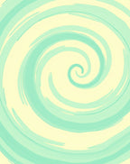 Aqua Swirl Abstract Brushstroke Rug