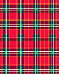 Crimson Red Green Plaid Rug