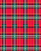 Crimson Red Green Plaid Rug