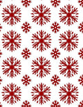 Crimson Snowflake Winter Arrangement Rug