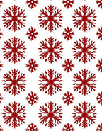 Crimson Snowflake Winter Arrangement Rug