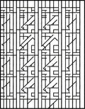 Monochrome Geometric Labyrinth Interlock Rug