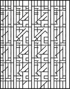 Monochrome Geometric Labyrinth Interlock Rug