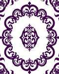 Ornate Plum Swirls Garland Rug