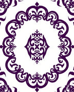 Ornate Plum Swirls Garland Rug