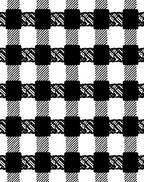 Black White Gingham Interlocking Squares Rug