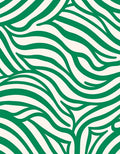 Bold Emerald Green Wavy Stripe Rug