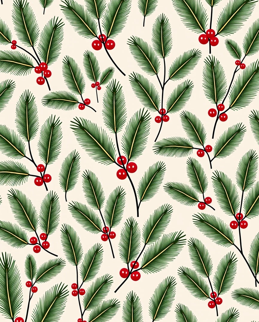 Foliage With Red Berries Rug