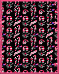 Festive Red White Candy Cane Collage Rug