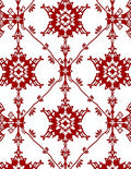 Crimson Starburst Medallion Lattice Rug