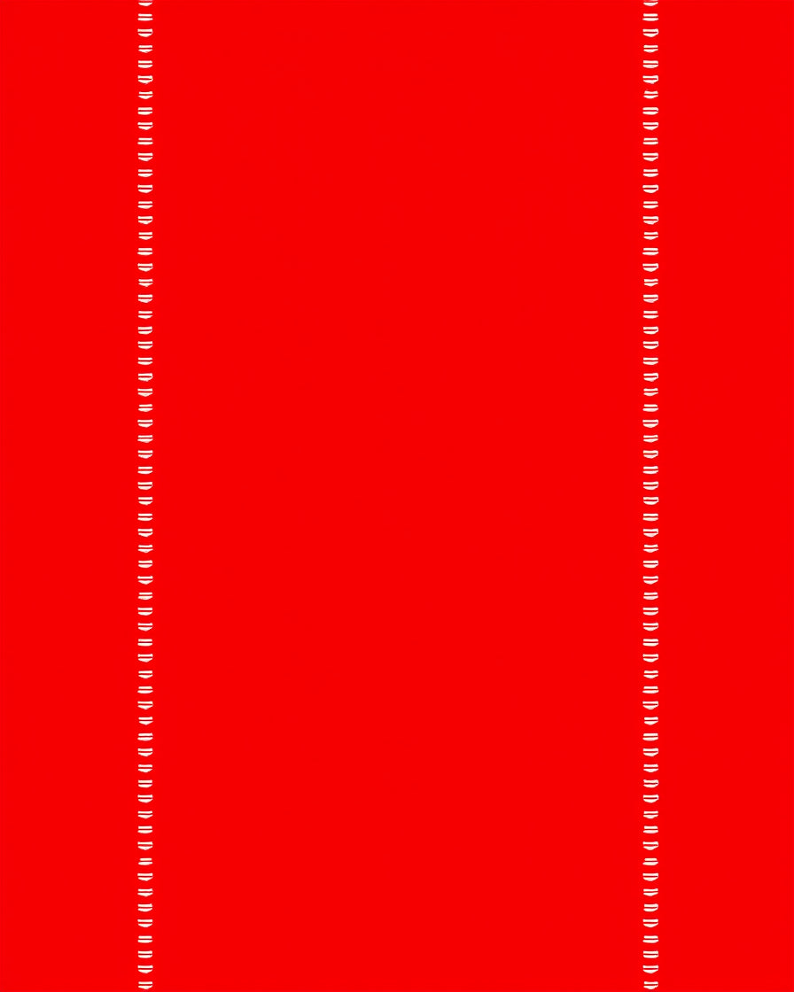 Bold Red White Spiral Stripe Rug