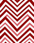 Red White Pink Chevron Bands Rug
