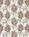 Brown Leafy Branches Botanical Texture Rug