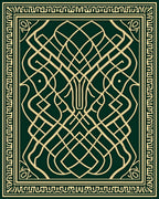 Celtic Knot Emerald Gold Intertwined Rug
