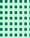 Emerald Green Checkered Squares Rug