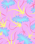 Pastel Pink Blue Floral Swirls Rug