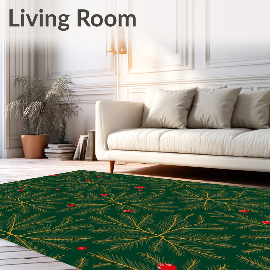 Evergreen Golden Pine Berry Rug