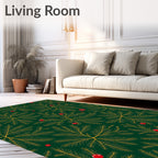 Evergreen Golden Pine Berry Rug