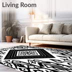 Monochromatic Geometric Diamond Abstract Rug