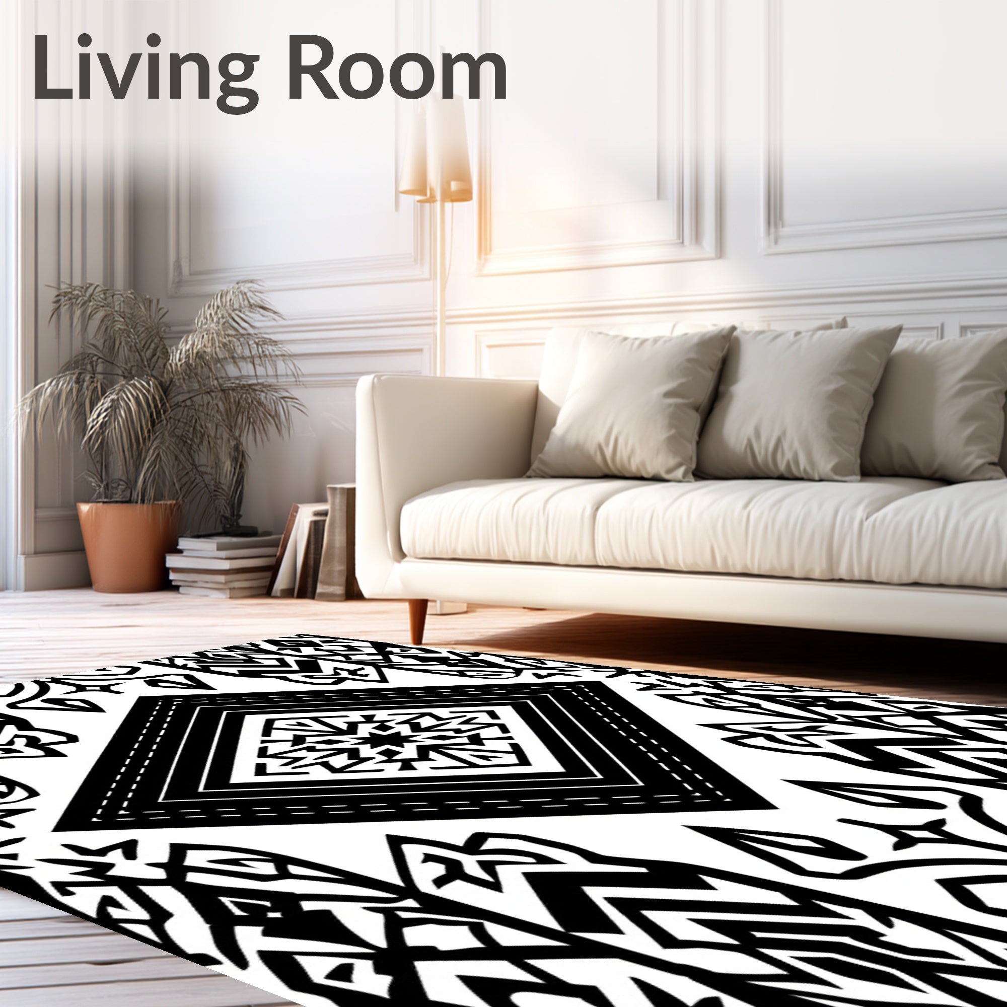 Monochromatic Geometric Diamond Abstract Rug