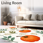 Autumn Pumpkin Vine Foliage Rug