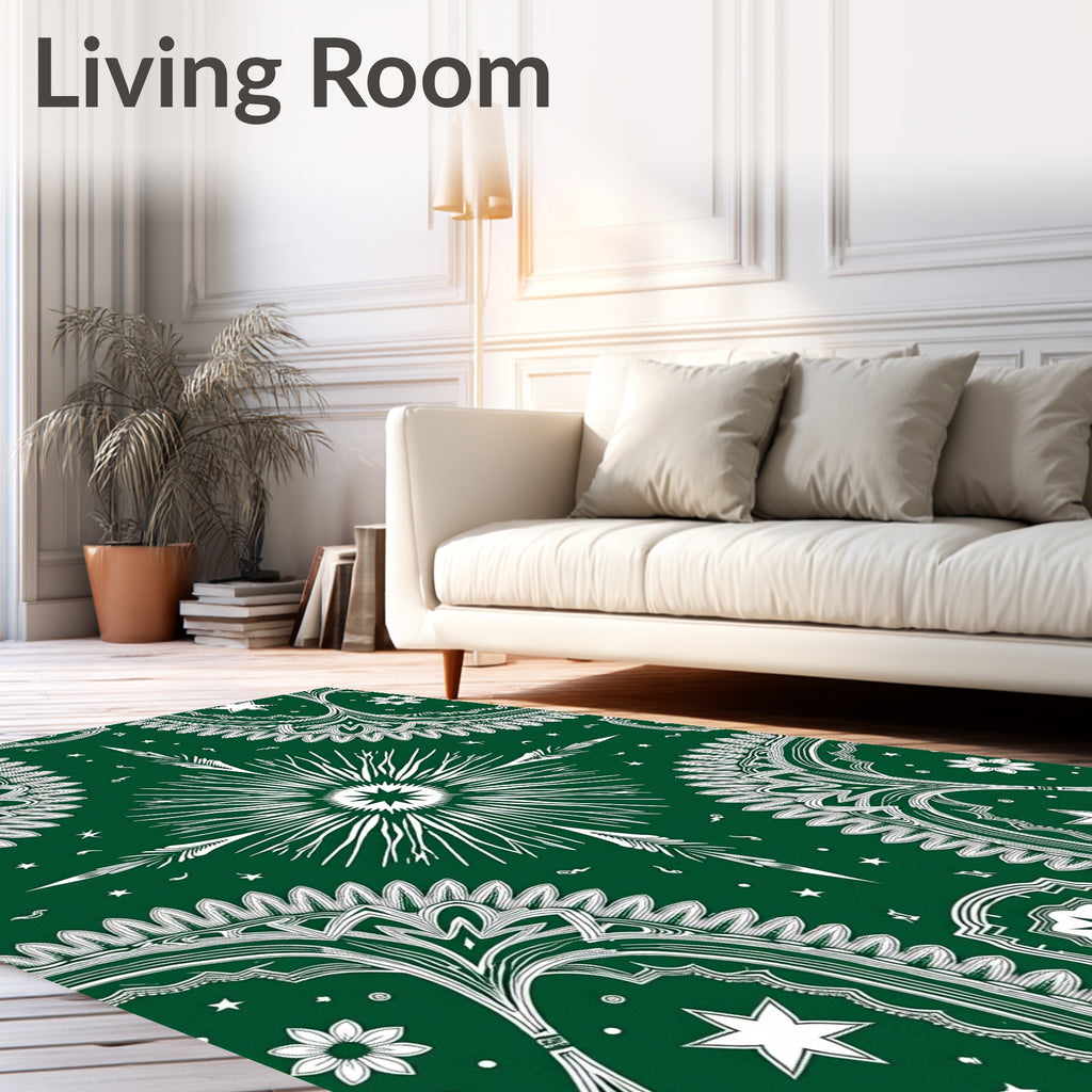 Emerald Forest Starburst Medallion Rug