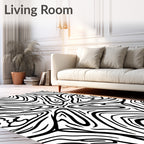 Monochromatic Abstract Organic Flow Rug