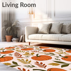 Autumn Orange Pumpkin Foliage Rug