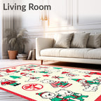 Festive Elves And Bears Christmas Collection Rug