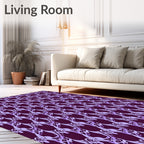 Plum and Lilac Interlocking Vines Rug