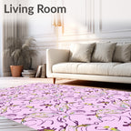 Amethyst floral and vine symmetry Rug