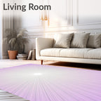 Radiant Lavender Burst Lines Rug