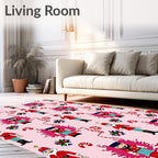 Pink Nutcracker Candy Cane Christmas Rug